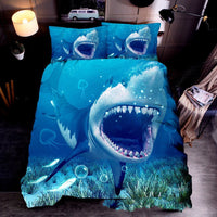 HKM-604115 Ocean-Inspired Three-Piece Quilt Cover Set with Sea Turtle Designs in Various Sizes