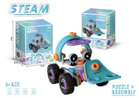 HKM-604243 Educational DIY Soft Rubber Block Toy Car for Kids - STEM Learning and Engineering Fun
