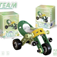 HKM-604243 Educational DIY Soft Rubber Block Toy Car for Kids - STEM Learning and Engineering Fun