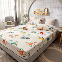 HKM-604435 Floral Non-Slip Sweat-Absorbing Mattress Protector with Pillowcases