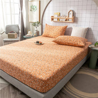 HKM-604435 Floral Non-Slip Sweat-Absorbing Mattress Protector with Pillowcases