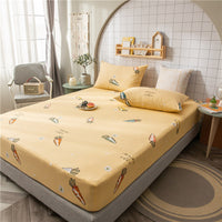 HKM-604435 Floral Non-Slip Sweat-Absorbing Mattress Protector with Pillowcases