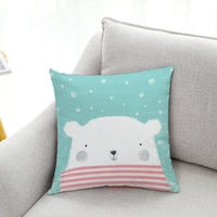 HKM-604499 Cute Polar Bear Plush Super Goose Down Car Sofa Pillowcase 45x45cm