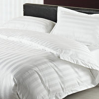 HKM-604755 Satin Cotton Bed Sheet Set - 4 Pieces with Stripe Pattern for 1.0m and 1.2m Beds