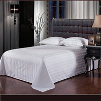 HKM-604755 Satin Cotton Bed Sheet Set - 4 Pieces with Stripe Pattern for 1.0m and 1.2m Beds