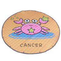 HKM-604819 Thickened Non-Slip Toy Storage Mat - Cotton Blend, Various Fun Designs, 1.45m Round
