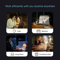 HKM-604819 USB LED Laptop Screen Hanging Lamp with Eye Protection - Modern Black Design