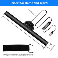 HKM-604819 USB LED Laptop Screen Hanging Lamp with Eye Protection - Modern Black Design