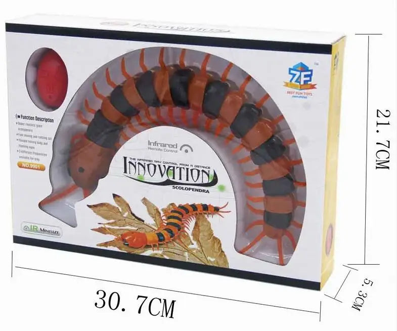 HKM-605011 Remote Control Infrared Centipede Toy for Kids - Electric Crawling Scolopendra Model