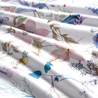HKM-605203 Luxurious 4-Piece Pure Cotton Bedding Set with Lace Detail - Soft Twill Weave