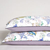 HKM-605203 Luxurious 4-Piece Pure Cotton Bedding Set with Lace Detail - Soft Twill Weave