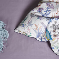 HKM-605203 Luxurious 4-Piece Pure Cotton Bedding Set with Lace Detail - Soft Twill Weave
