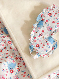 HKM-605267 Cinderella's Ball Pure Cotton Fabric for Children's Clothing - Milk White & Pink