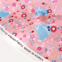 HKM-605267 Cinderella's Ball Pure Cotton Fabric for Children's Clothing - Milk White & Pink