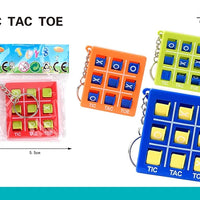 HKM-605395 Durable Plastic Tic Tac Toe Keychain Game for Kids Ages 2-13