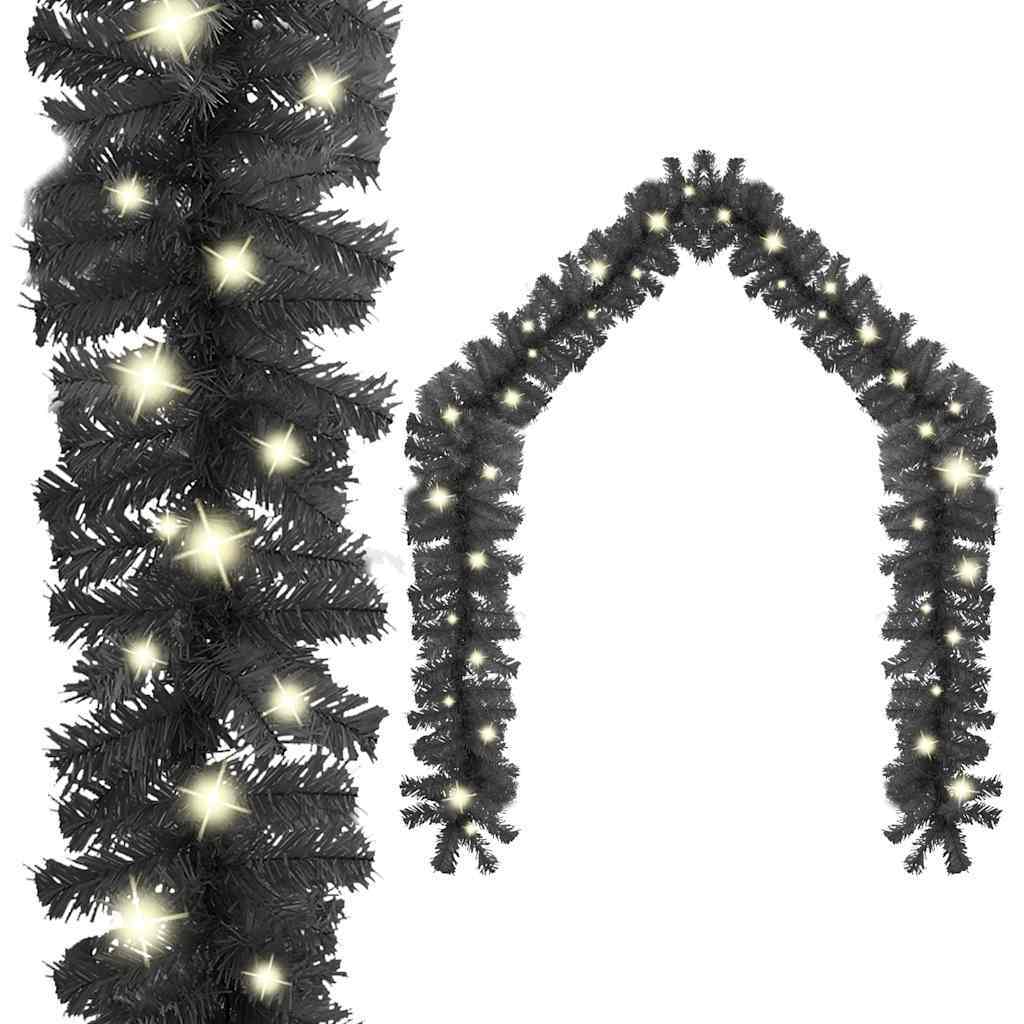 HKM-605395 LED Christmas Garland - 20m Versatile Decoration in Blue, Gold, Pink, Red, and Black
