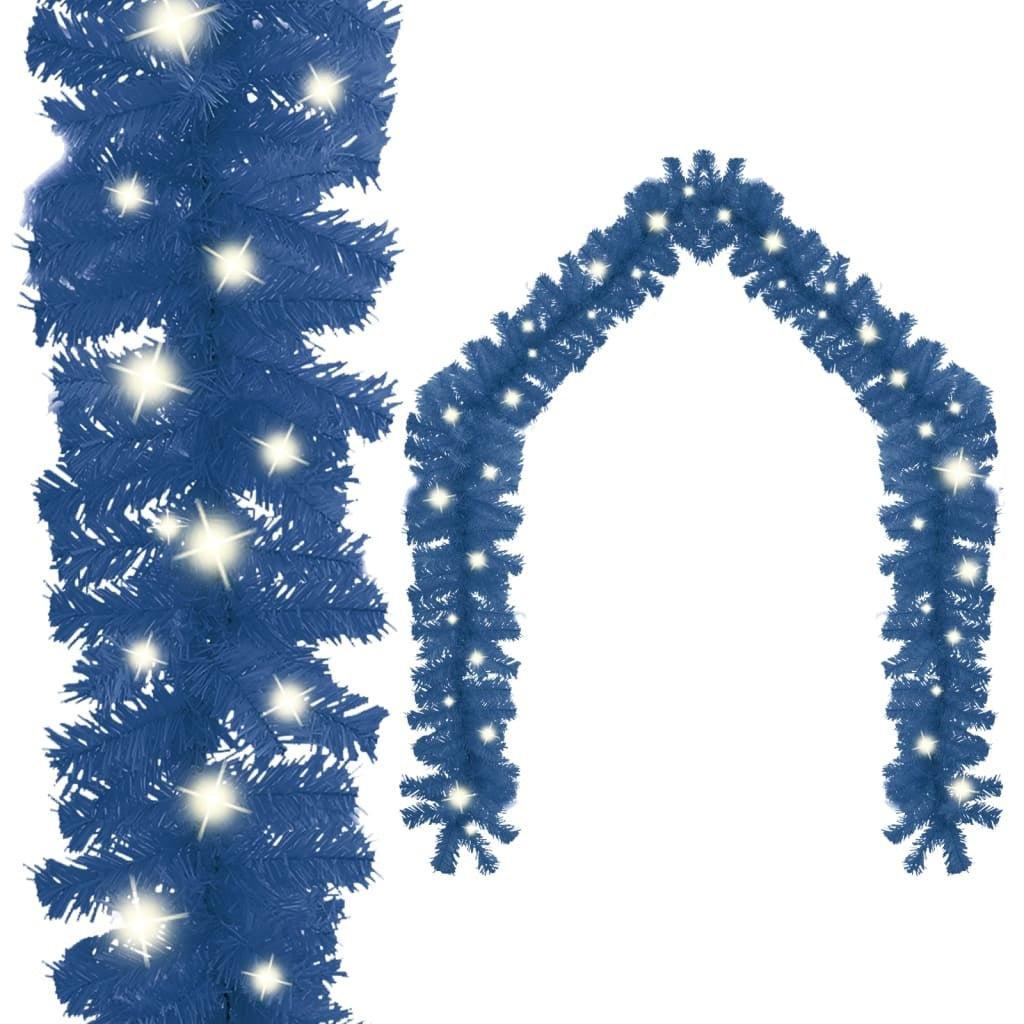HKM-605395 LED Christmas Garland - 20m Versatile Decoration in Blue, Gold, Pink, Red, and Black