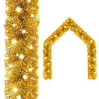 HKM-605395 LED Christmas Garland - 20m Versatile Decoration in Blue, Gold, Pink, Red, and Black