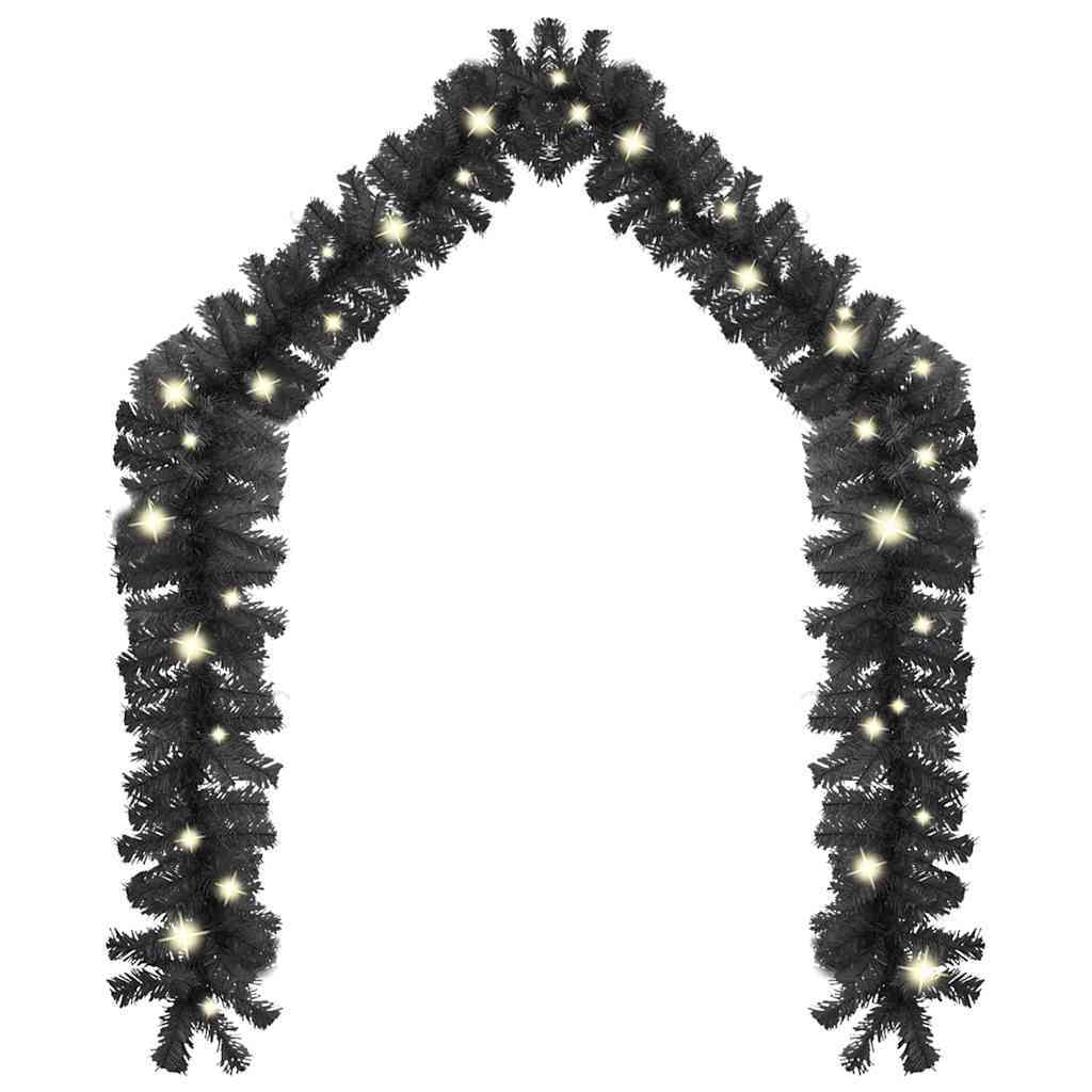 HKM-605395 LED Christmas Garland - 20m Versatile Decoration in Blue, Gold, Pink, Red, and Black