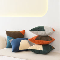 HKM-605395 Nordic Solid Color Geometric Stitching Washable Pillow Cover and Cushion