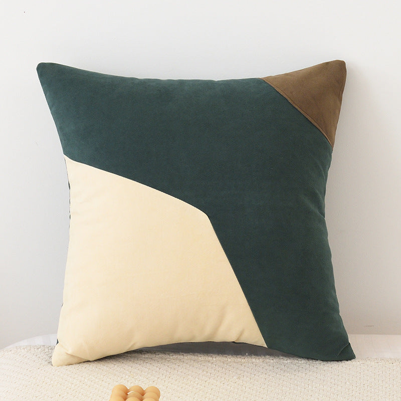 HKM-605395 Nordic Solid Color Geometric Stitching Washable Pillow Cover and Cushion