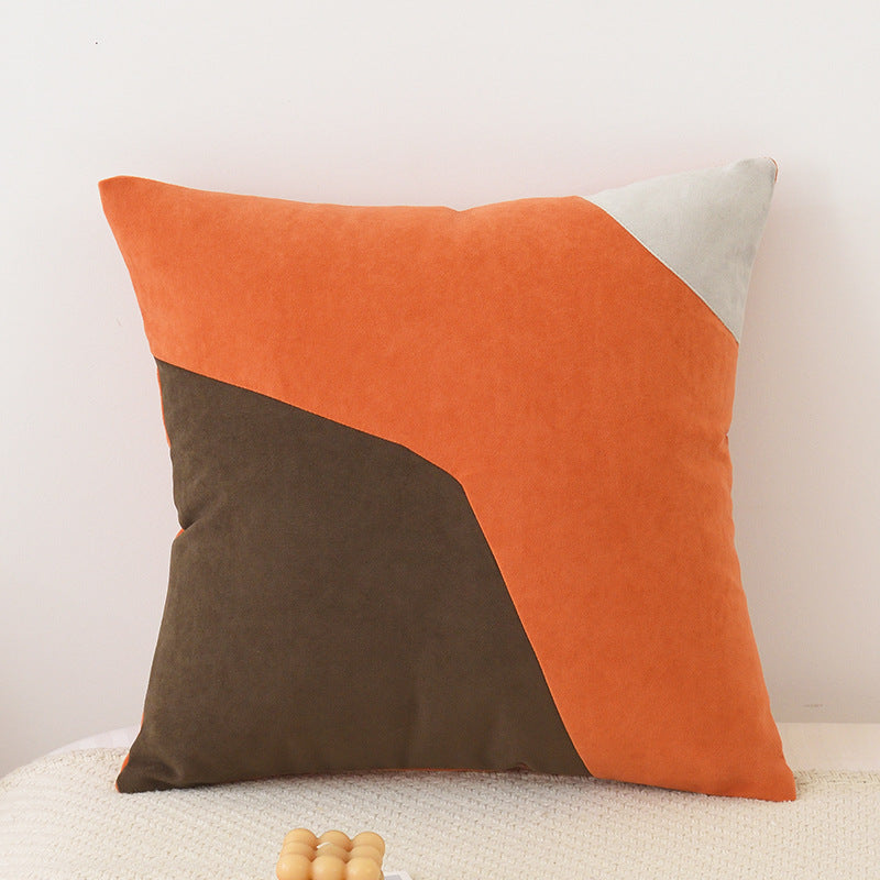 HKM-605395 Nordic Solid Color Geometric Stitching Washable Pillow Cover and Cushion