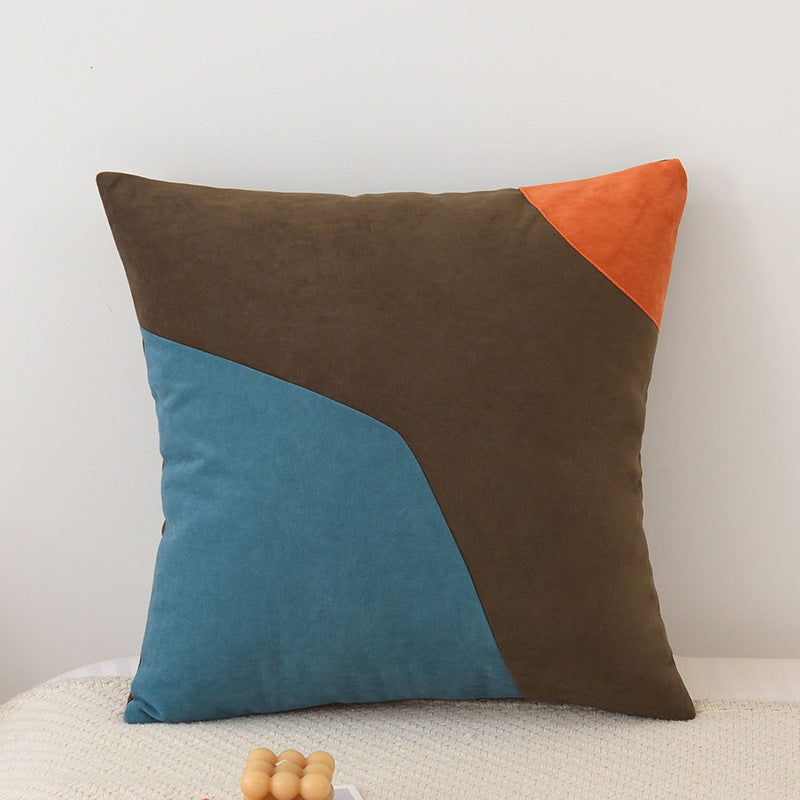 HKM-605395 Nordic Solid Color Geometric Stitching Washable Pillow Cover and Cushion