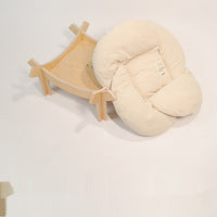 HKM-605395 Petal-Shaped Foldable Pet Bed Mat for Cats and Small Dogs, Multi-Layer Birch Board and Washed Cotton