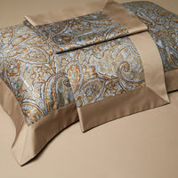 HKM-605587 Cotton Satin Digital Printed Four-Piece Bedding Set in Nordic Style, Includes Bed Sheet, Duvet Cover, and Pillowcases