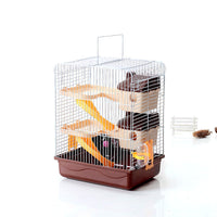 HKM-605587 Luxury Three-Storey Hamster Villa with Bright Colors and Spacious Design