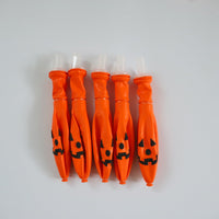 HKM-605715 Light-Up Pumpkin Balloon Set - 5 Illuminated Plastic Balloons for Halloween Decor