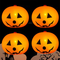 HKM-605715 Light-Up Pumpkin Balloon Set - 5 Illuminated Plastic Balloons for Halloween Decor