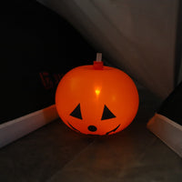 HKM-605715 Light-Up Pumpkin Balloon Set - 5 Illuminated Plastic Balloons for Halloween Decor