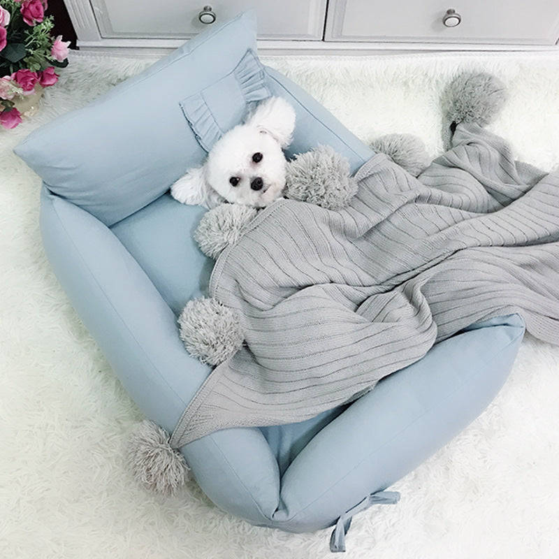 HKM-605715 Removable & Washable Four-Season Soft Pet Nest for Dogs and Cats