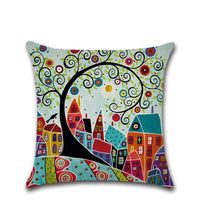 HKM-605971 Hand-Painted Cotton and Linen Pillowcase for Home Decor