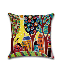 HKM-605971 Hand-Painted Cotton and Linen Pillowcase for Home Decor