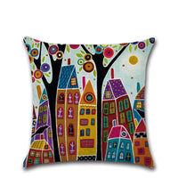 HKM-605971 Hand-Painted Cotton and Linen Pillowcase for Home Decor