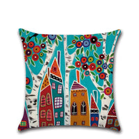 HKM-605971 Hand-Painted Cotton and Linen Pillowcase for Home Decor