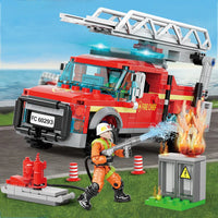 HKM-606163 Fire Fighting Themed Building Block Set - DIY Assembly Fire Truck Educational Model Toy for Ages 6 and Up