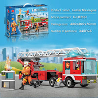 HKM-606163 Fire Fighting Themed Building Block Set - DIY Assembly Fire Truck Educational Model Toy for Ages 6 and Up