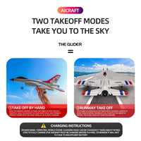 HKM-606227 3-Channel 2.4G EPP Foam RC Plane for Kids - Ready-to-Fly Outdoor Toy Glider with LED Lights