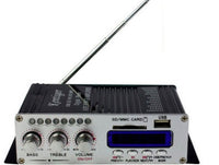 HKM-606291 Kentiger502 MP3 Amplifier with FM Radio, Adjustable Treble and Bass, Remote Control, Compatible with Various Audio Devices