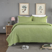 HKM-606355 Cotton Fabric Three-Piece Bed Cover Set with Pillowcases for All Seasons