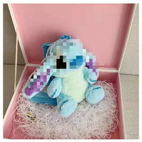 HKM-606419 Kawaii Stitch Plush Backpack Stuffed Toy for Kids – Soft Knapsack for Girls and Boys, Perfect Gift for All Ages
