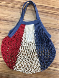 HKM-606419 Portable Pure Cotton Shopping Net Bag - Durable, Foldable & Washable for Supermarket & Home Use