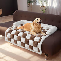 HKM-606547 Cozy Plush Thickened Warm Pet Bed for Dogs - Available in Gray, Brown, Khaki, and Black