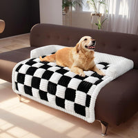 HKM-606547 Cozy Plush Thickened Warm Pet Bed for Dogs - Available in Gray, Brown, Khaki, and Black