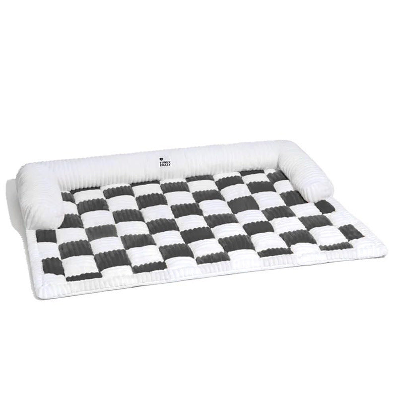 HKM-606547 Cozy Plush Thickened Warm Pet Bed for Dogs - Available in Gray, Brown, Khaki, and Black