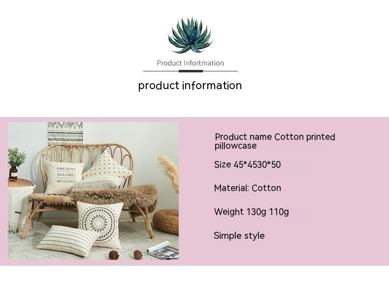 HKM-606547 Geometric Minimalist Square Cushion Covers in Various Designs and Sizes