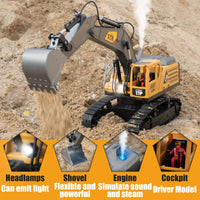 HKM-606547 Remote Control 1:14 Scale Alloy Excavator with 50M Range, Ideal for Ages 5 and Up
